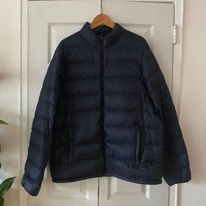 abercrombie & fitch blue puff jacket